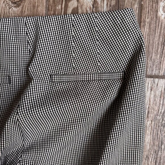 2/$18 SALE! J Jill Pull On Pants Womens 6 Stretch‎ Black White Checkered Preppy - Picture 8 of 9